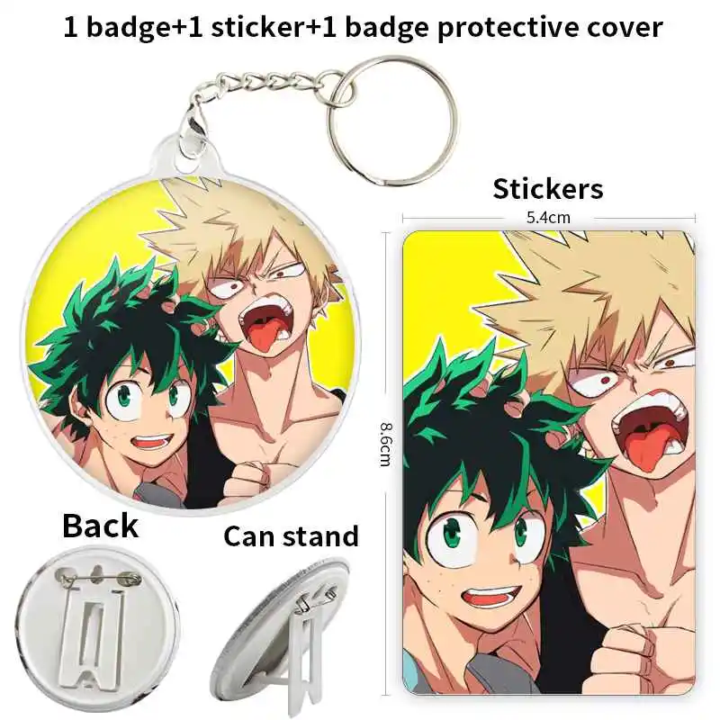 Midoriya Izuku Game Anime Character Badge Brooch anchor Peripherals Pin Children's gift Birthday present Backpack Decoration