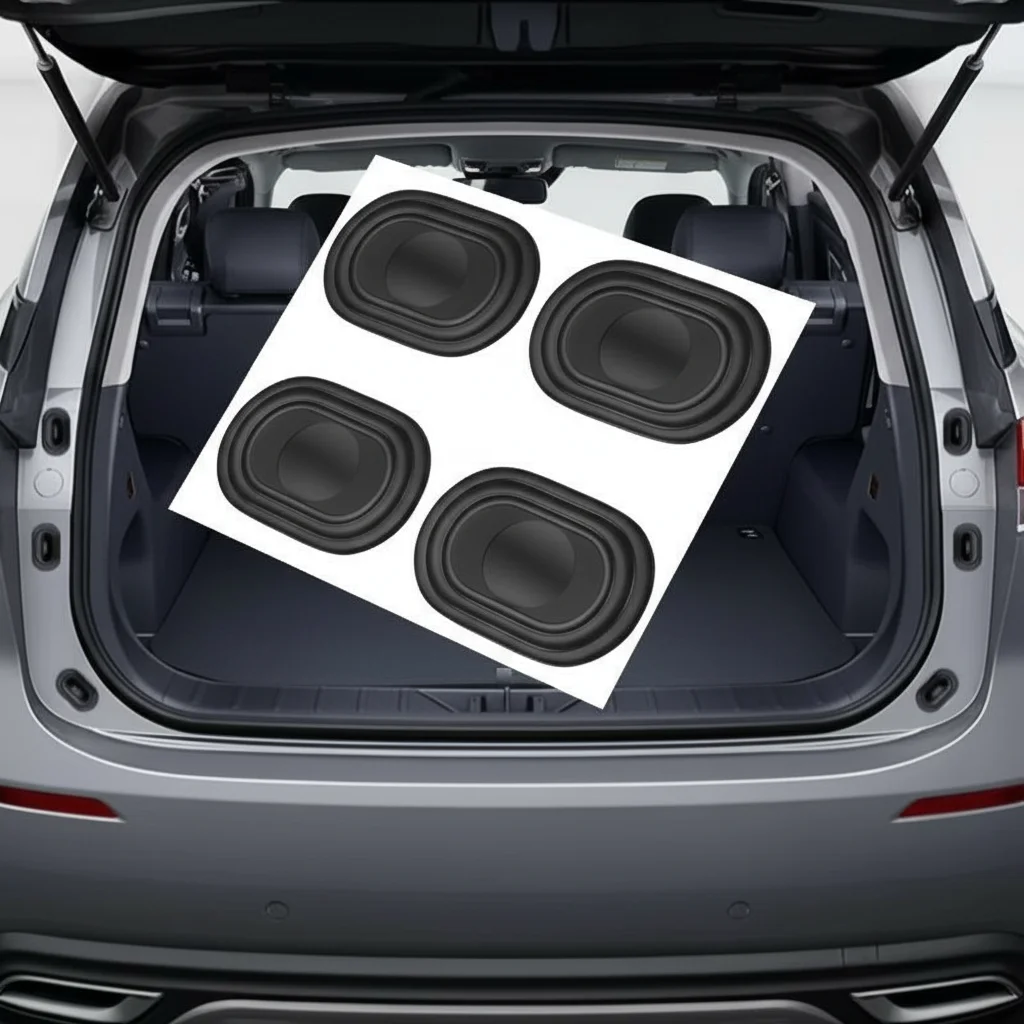 Anti Vibration Soundproof Door Edge Protector 4Pcs Silicone Car Threshold Seal Strip