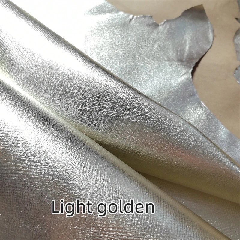 0.9mm Light Golden Toothpick Grain Sheepskin. Genuine Leather Material. Handmade DIY For Hair Accessories. Whole Sheepskin Hide.