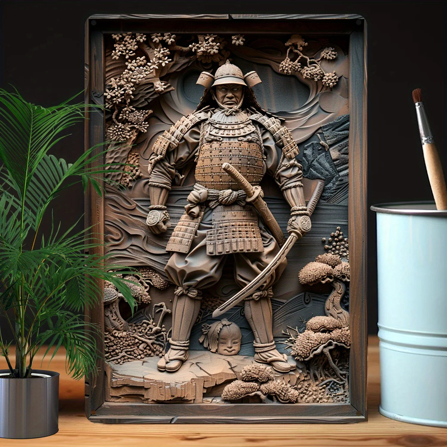 Samurai of Japan Theme Art - Higher Bending Resistance - Durable Wall Decor for Home, Gym, Studio, Classroom - Gift A3244