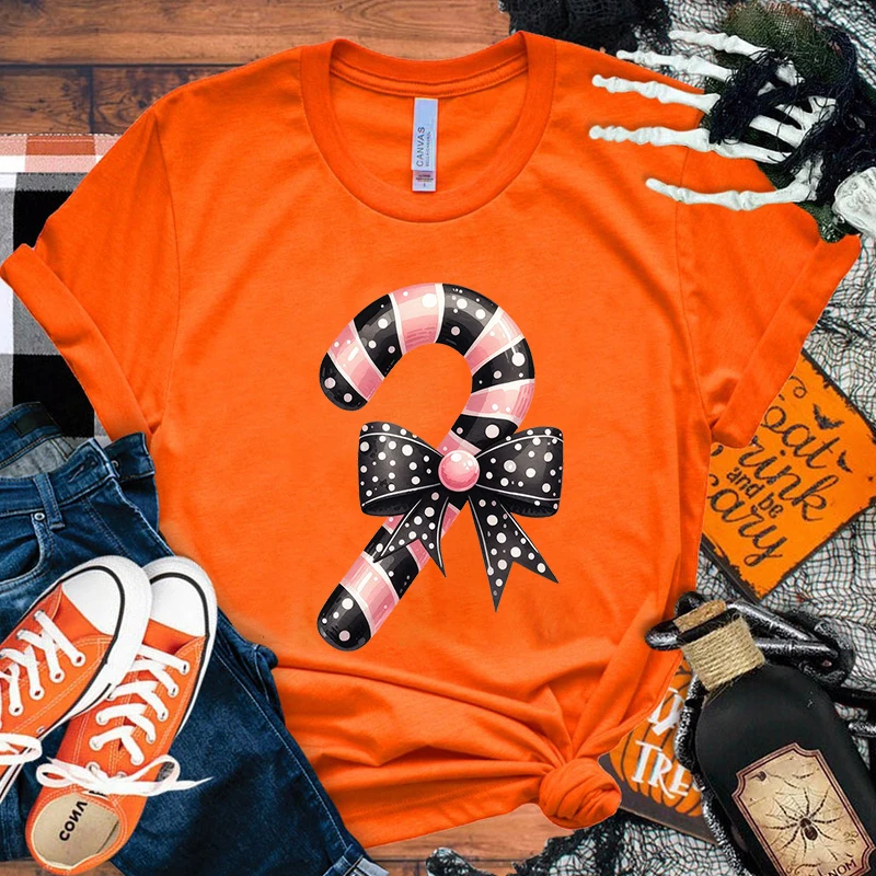 Halloween Candy Print Short Sleeve T Shirts Men Shirts Summer Short Sleeved Male T-Shirts Comfy Soft Shirts Loose Tops