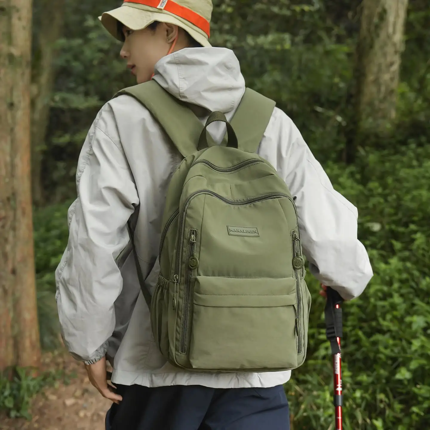 New Outdoor Functional Style Large Capacity Student Backpack Unisex Lightweight Hiking Bag Travel Gear Dual Shoulder Bag for ...