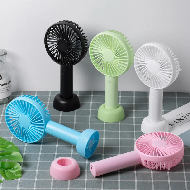 Protable New Handheld Fan Mini USB Fan Chargeable With Base Small Fan For Girl Travel