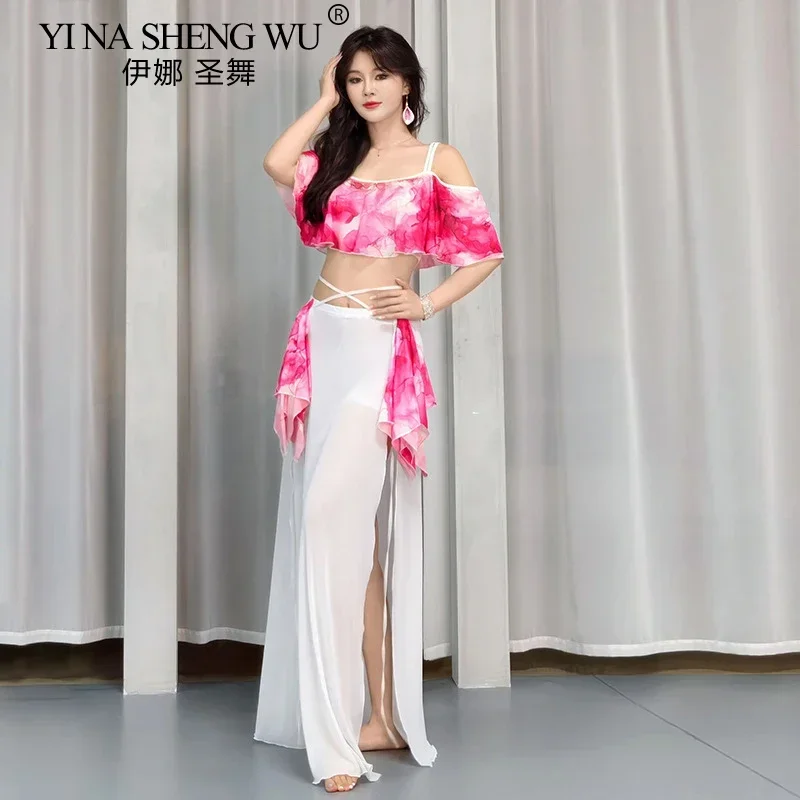 

Belly Dance Costumes Set Oriental Belly Dancing Wear Outfit for Women Dancing Clothing for Women Top Trousers 2pcs Training Suit