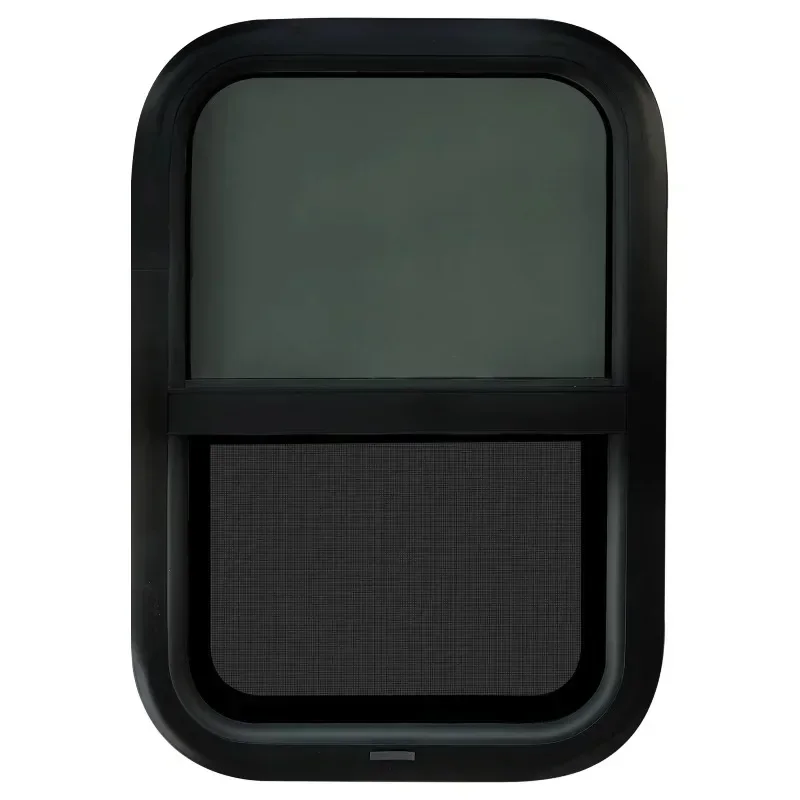 Good Quality Aluminum Alloy Frame Single-Point Lock Caravan Rv Camper Door with Vertical Sliding Window