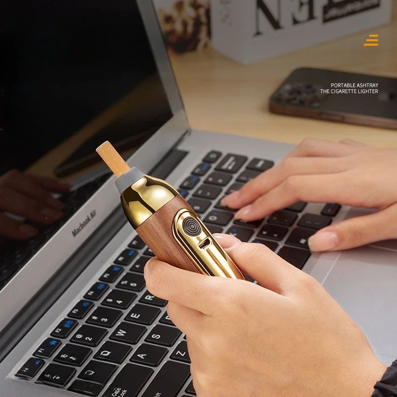 صديقة للبيئة كسول حامل السجائر ولاعات لا تسقط الرماد منفضة سجائر السيارة تحمل ولاعة السجائر قطعة أثرية بالجملة