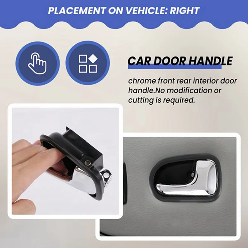 1 Pair Car Front&Rear Interior Door Handle For Mazda 323 Protege BJ 1995-2003 Mazda Parts