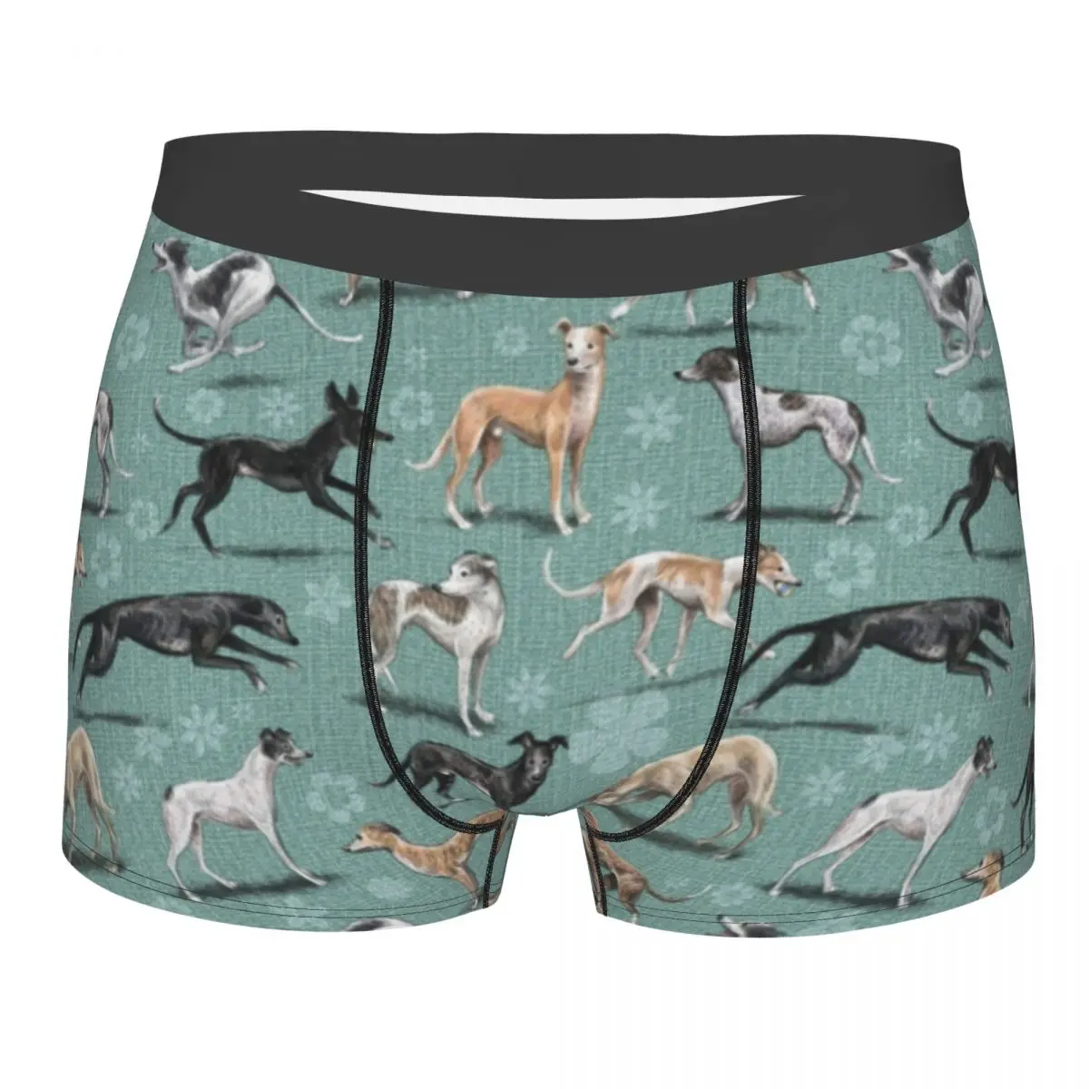 

Sexy Kawaii Greyhound Dog Boxers Shorts Panties Men's Underpants Stretch Animal Pet Puppy Briefs Underwear