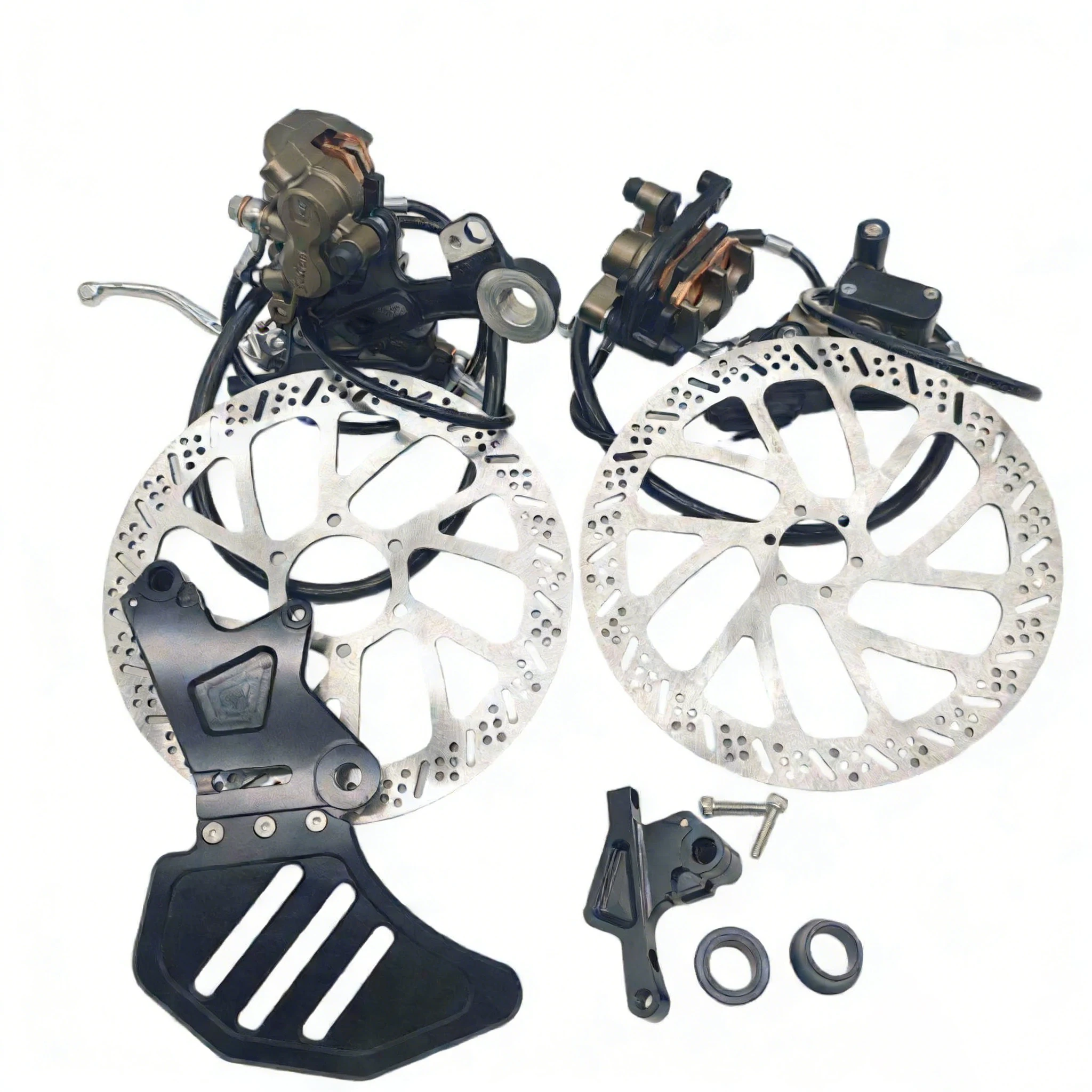 Suitable for Light Bee electric off-road motorcycle conversion front and rear brake assemblies and caliper brackets.