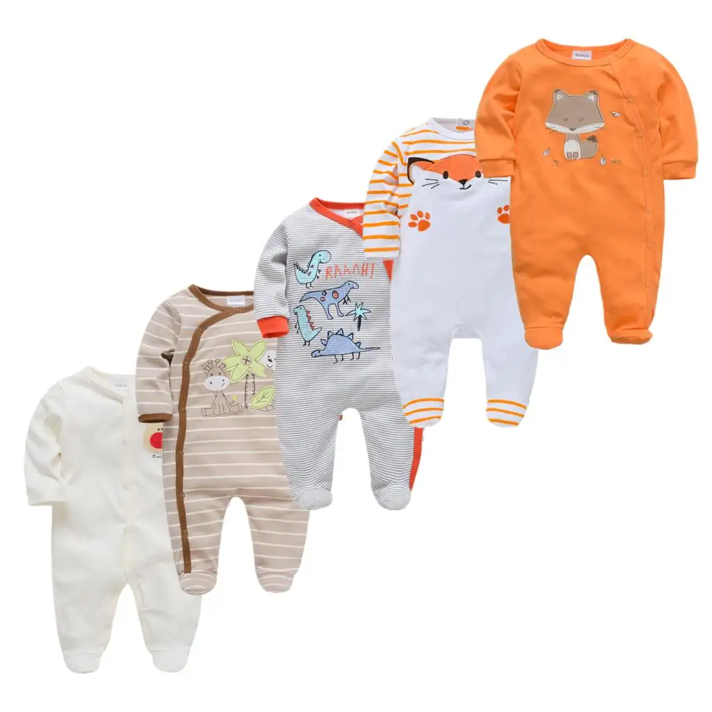 2024 New Baby Boys Pajamas Newborn Blanket Sleepers Toddler Girls Bebe Fille 3 5Pcs Spring 100% Cotton Sleepwear Infant Outfits