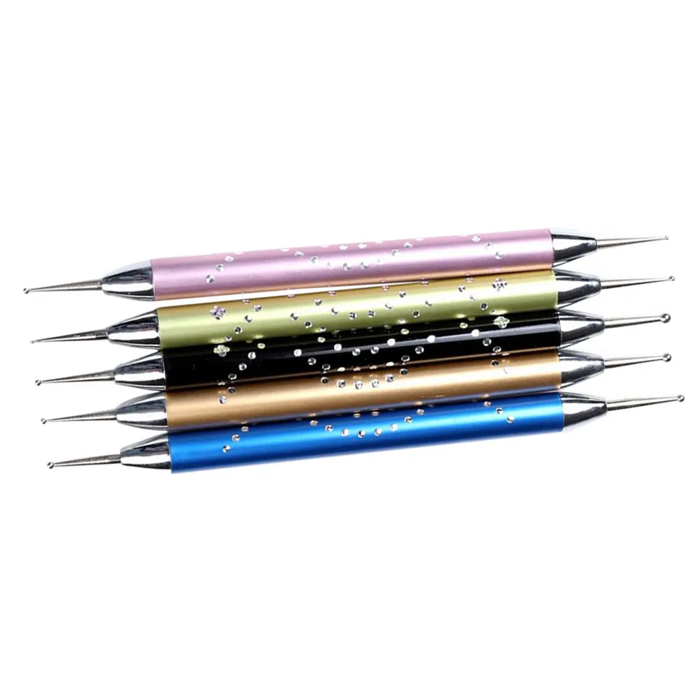 5Pcs Fondant Dotting Tools Set Double End Embossing Stylus Soft Tips for Cake Decor Pattern Tracing Stylus DIY Baking