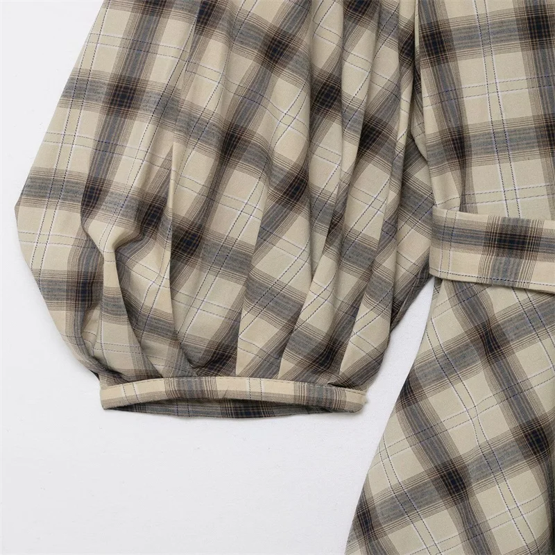 Elegant Women's Plaid Shirt Dress for Party Fall/Winter New Fashion 2025