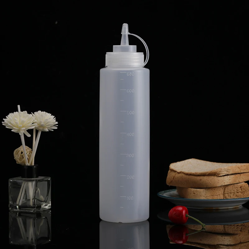 500 ML Plastic Pointed Mouth Squeeze Type Sauce Bottle Made Environmentally Friendly Materials Clean Dustproof Seasoning Bottles view 5