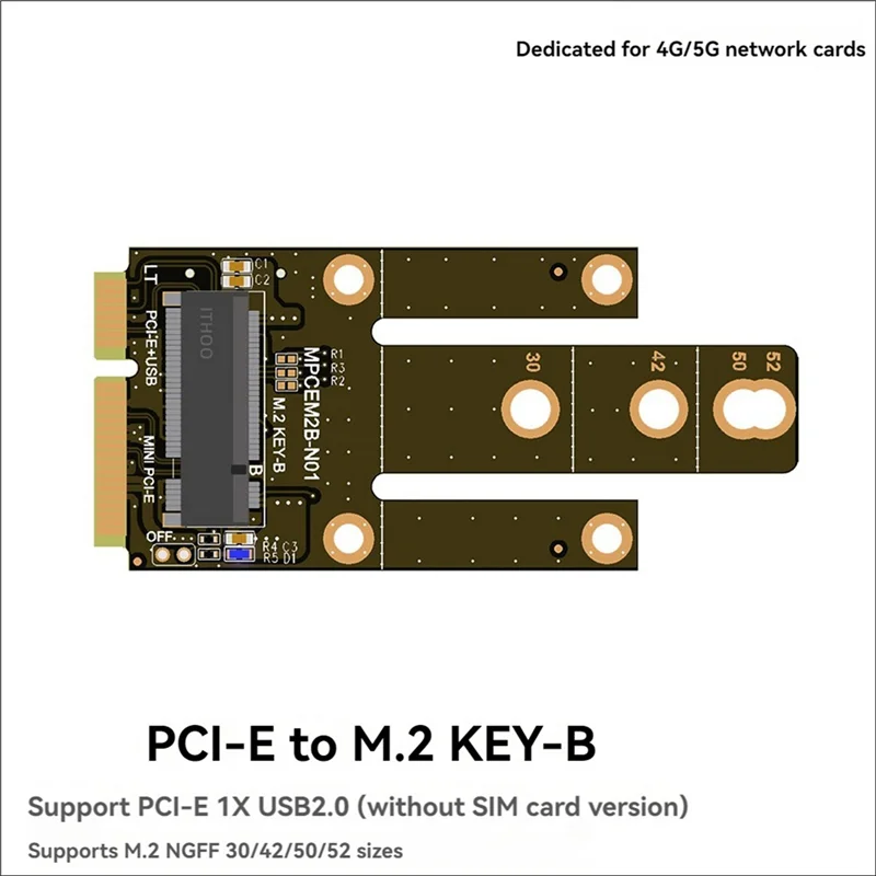 

2X адаптерная карта MPCIE к слоту расширения KEY-B MINIPCI-E к M.2 NGFF NIC Карта адаптера Интерфейс WIFI к адаптеру M A