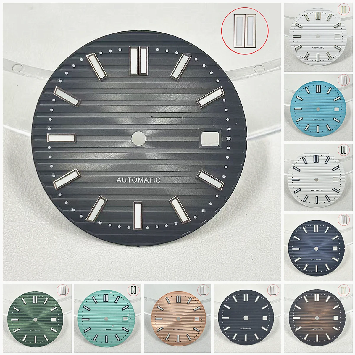 29.8mm 2813 dial custom logo Nautilus dial illuminated dial suitable for 2813 8215 movement clock accessories clock maintenance