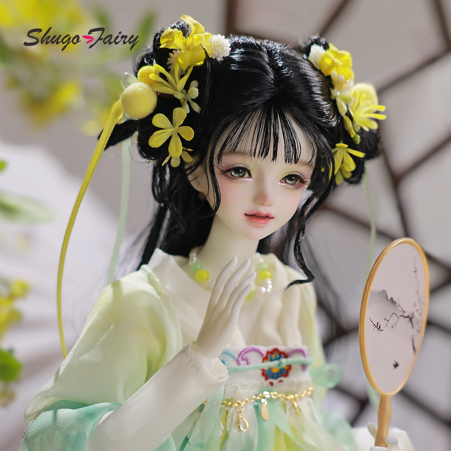 슈가페어리 코티 1/4 BJD 고대 스타일 소녀 오스만투스 스프라이트 포즈 가능 풀세트 헤어 장식 포함 프리미엄 중국 판타지 인형