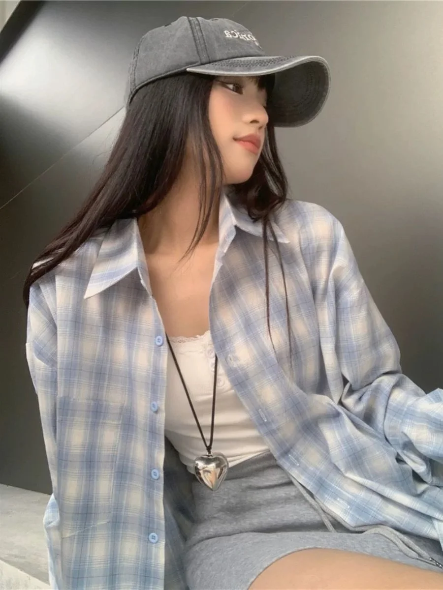 

Long Sleeve Shirts Womens Satin Button Down Tops Slim Fit Y2K Style Feminine Trendy Spring Party Streetwear Clothing