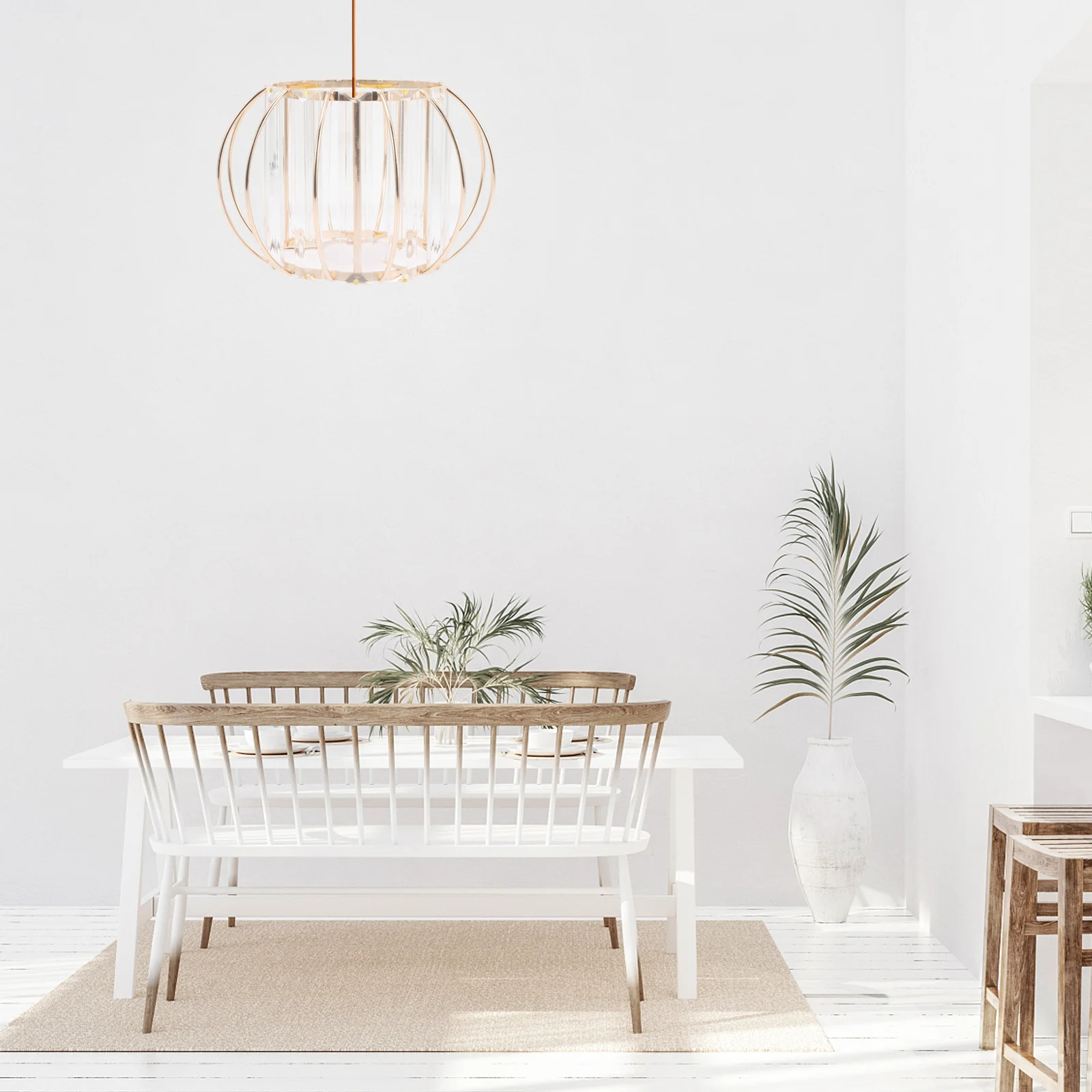 

E27 Glass Lamp Shade Crystal Pendant Light Shade for Home Decor Living Room Bedroom Kitchen Ceiling Light Cover Elegant Style