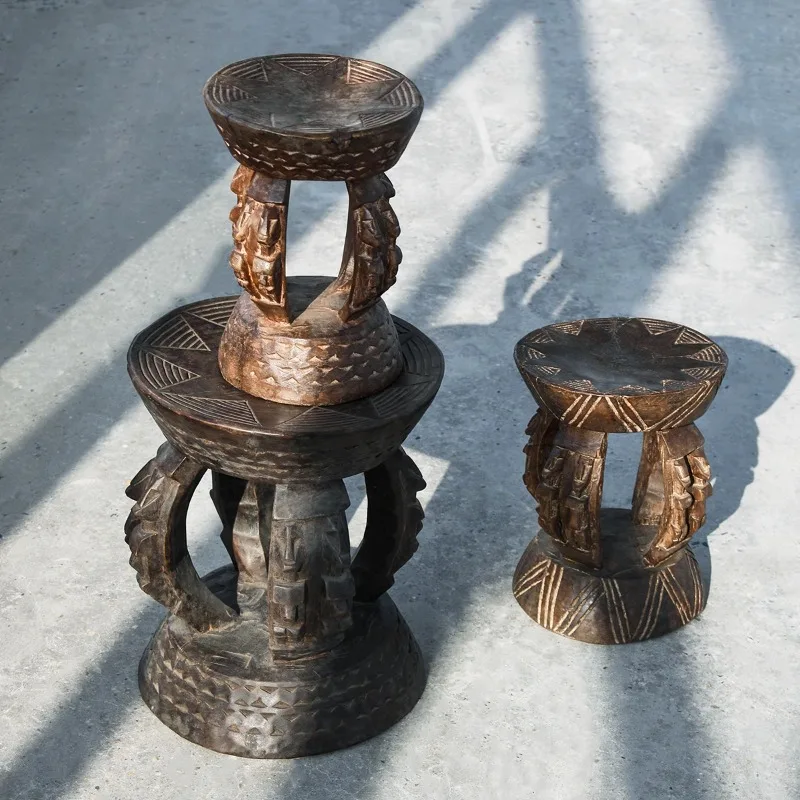 

Hand-carved wabi sandy stool