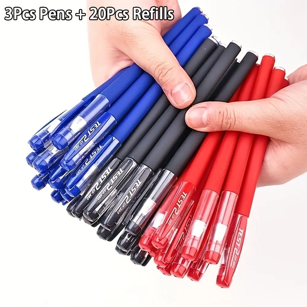

23 Pcs 0.5mm Bullet Tip Gel Pens for Smooth Writing,Black/Blue/Red Ink Ballpoint Pens,Perfect Stationery Supplies for Students