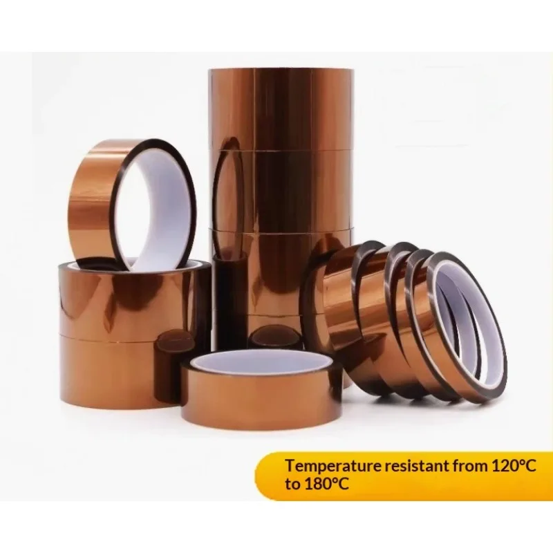 1 Roll 0.05mm Brown PET High Temperature Gold Finger Tape 33M Insulation Film for Lithium Battery Pack PCB Soldering Protection
