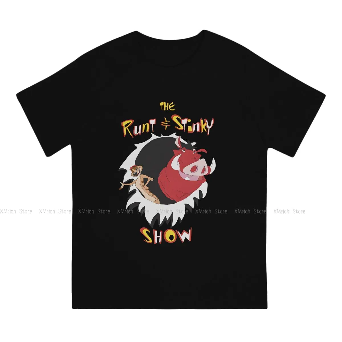 Ren And Stimpy - Lion Men T Shirt  Awesome Tee Shirt Short Sleeve Crew Neck T-Shirt Cotton Summer Tops