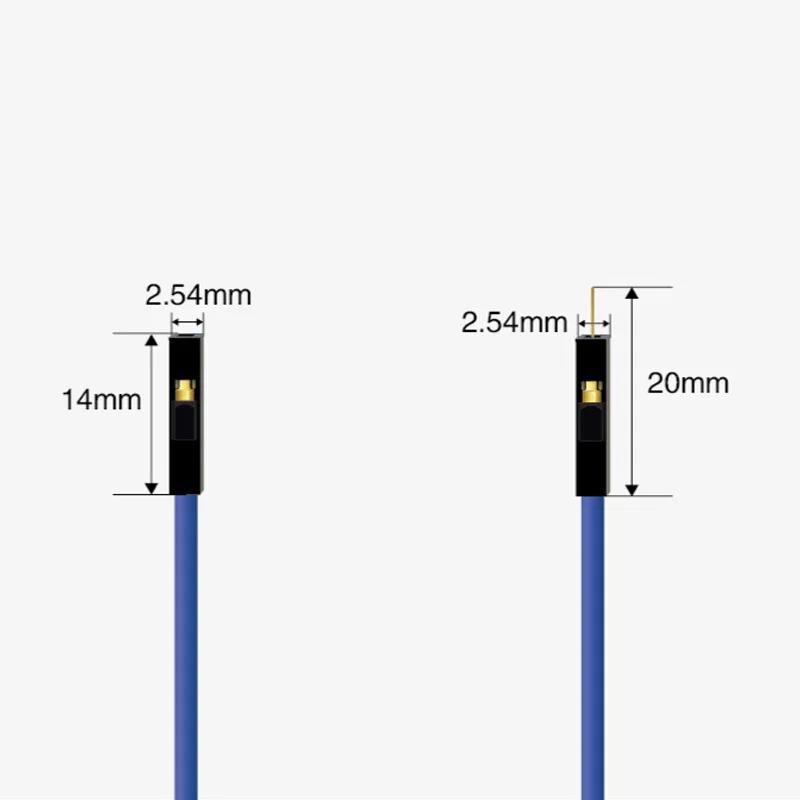 Conector de Cable Dupont de silicona suave, 1P, 22AWG, gama alta, 2,54mm, macho de paso, chapado en oro, 10/20/30/50cm para Arduino