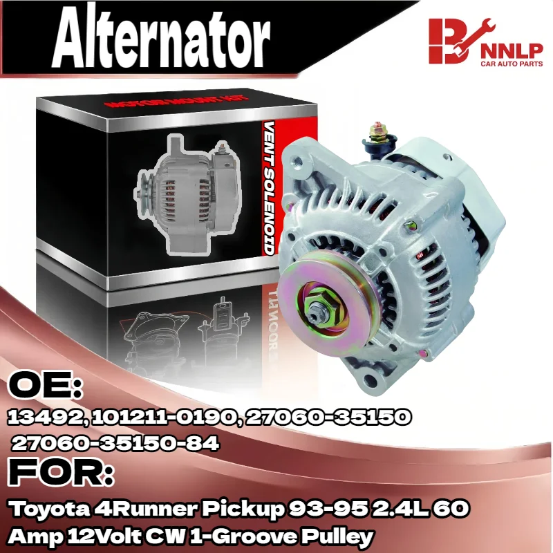 

Для Toyota 4Runner пикап генератора 93-95 2,4 л 60 А 12 Вольт CW 1-местный шкив 13492, 101211-0190, 27060-35150, 27060-35150-84