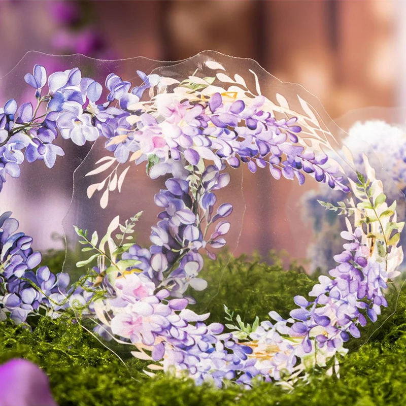 2Style 30Pcs/bag Wisteria Dream Series PET Waterproof Stickers DIY Scrapbook Notebook Creative Material Stickers