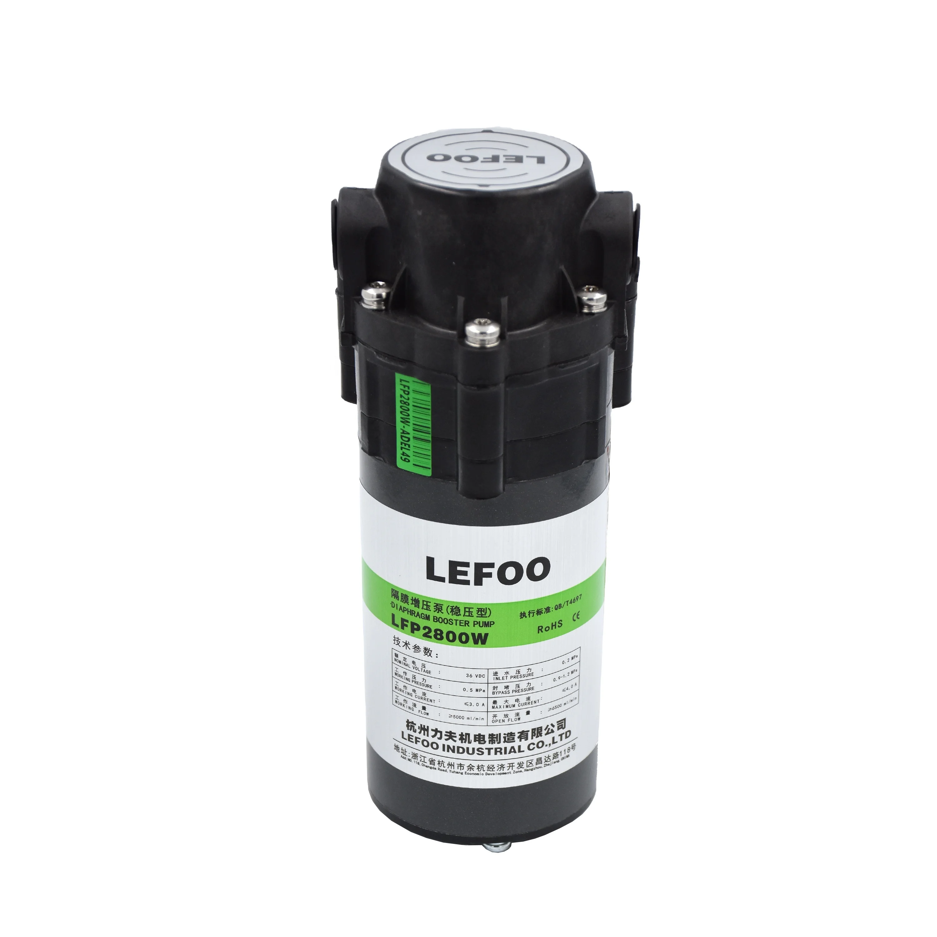 

New Style LEFOO 36V 800 Gpd Boos ter Pump Ro For Ro Reverse Osmosis Pump