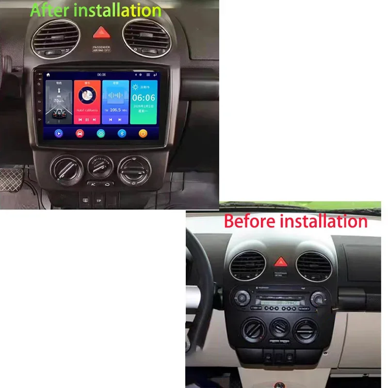 Android 13 Car Radio For VW Beetle 2004-2011 Car Multimedia Carpet Car WIFI 4G GPS Navigation DSP