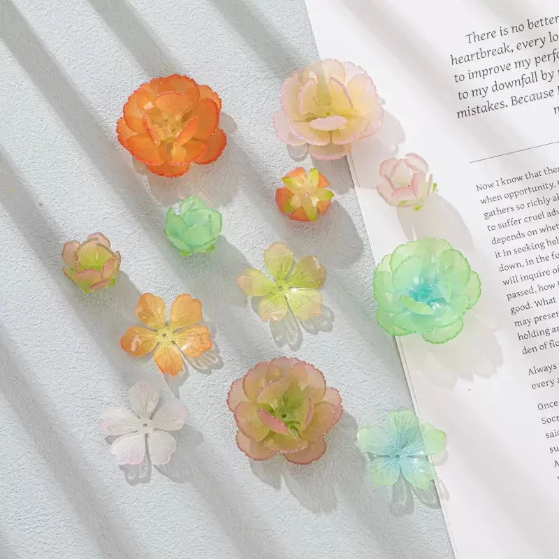 卸売-30-ピース-ロット-30-ミリメートルカラー花びら装飾漫画花の形アクリル手作りビーズ-diy-ジュエリー衣服ヘアアクセサリー