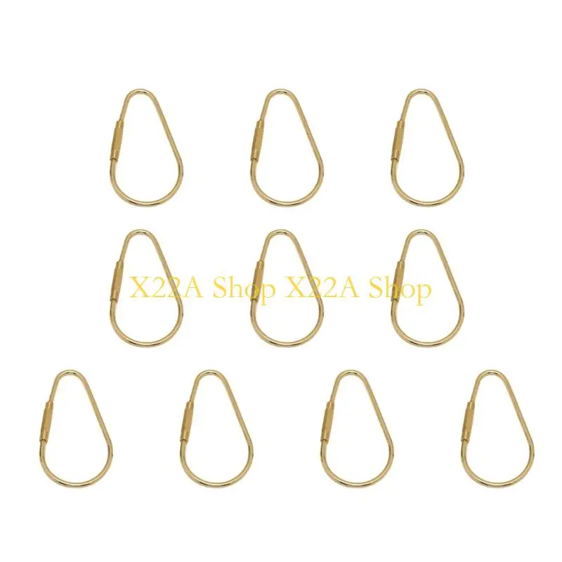 Unique Gold Carabiner Clip with Secure Locking Screw Oval Rings Brass Keychain Accessories For Everyday Use