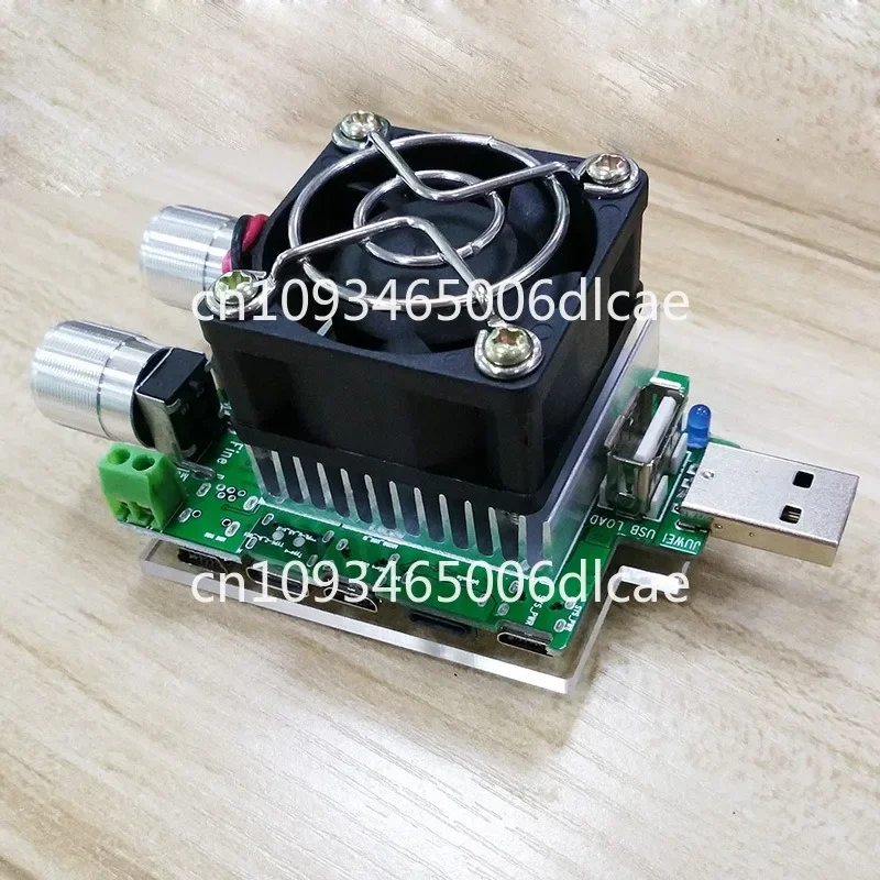 USB intelligent adjustable constant current electronic load mobile power tester aging discharger resistance 35W