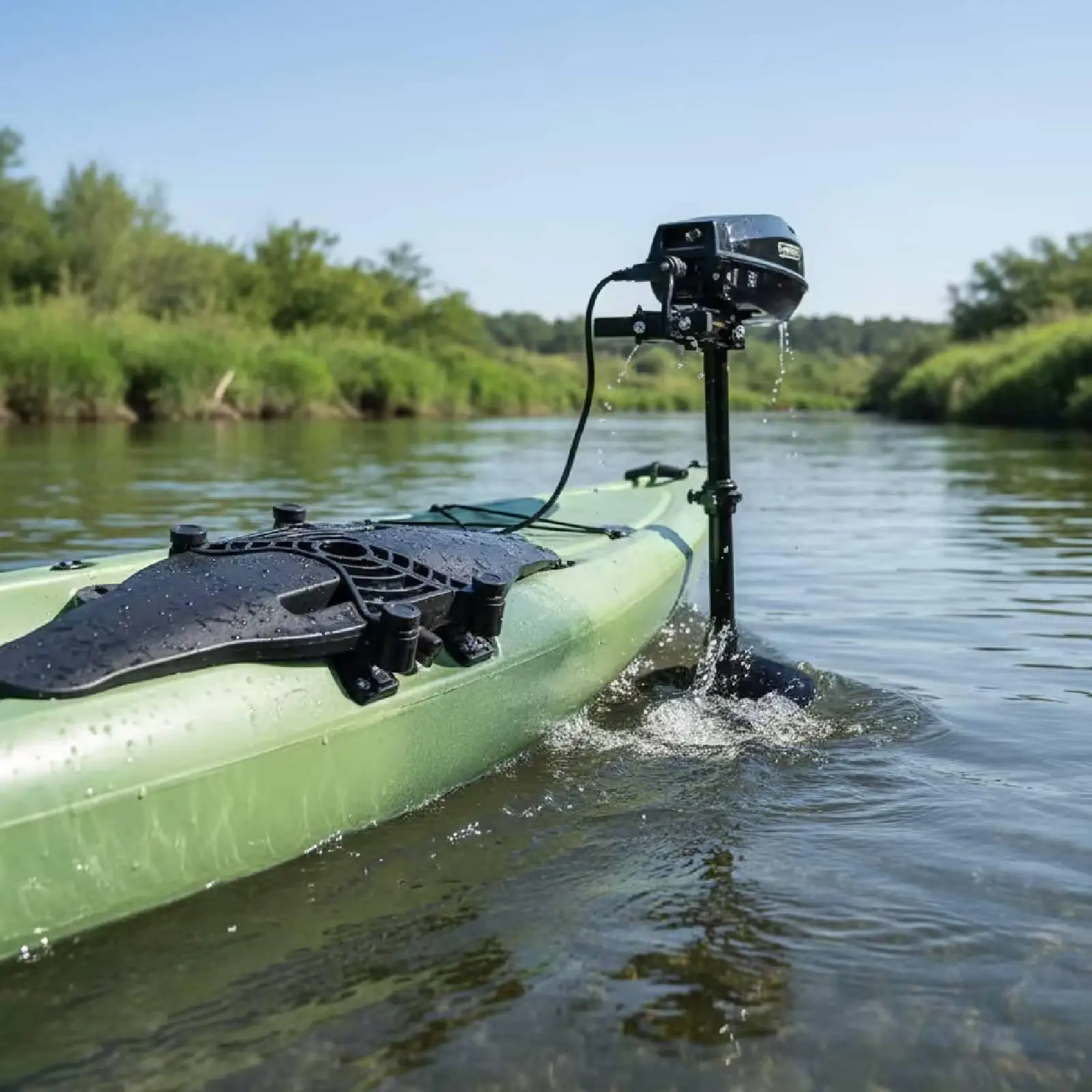 Kayak Trolling Motor Mount Bracket Easy Attachment Weatherproof Water Resistant Easily Install 155mm Hole Spacing Accessory