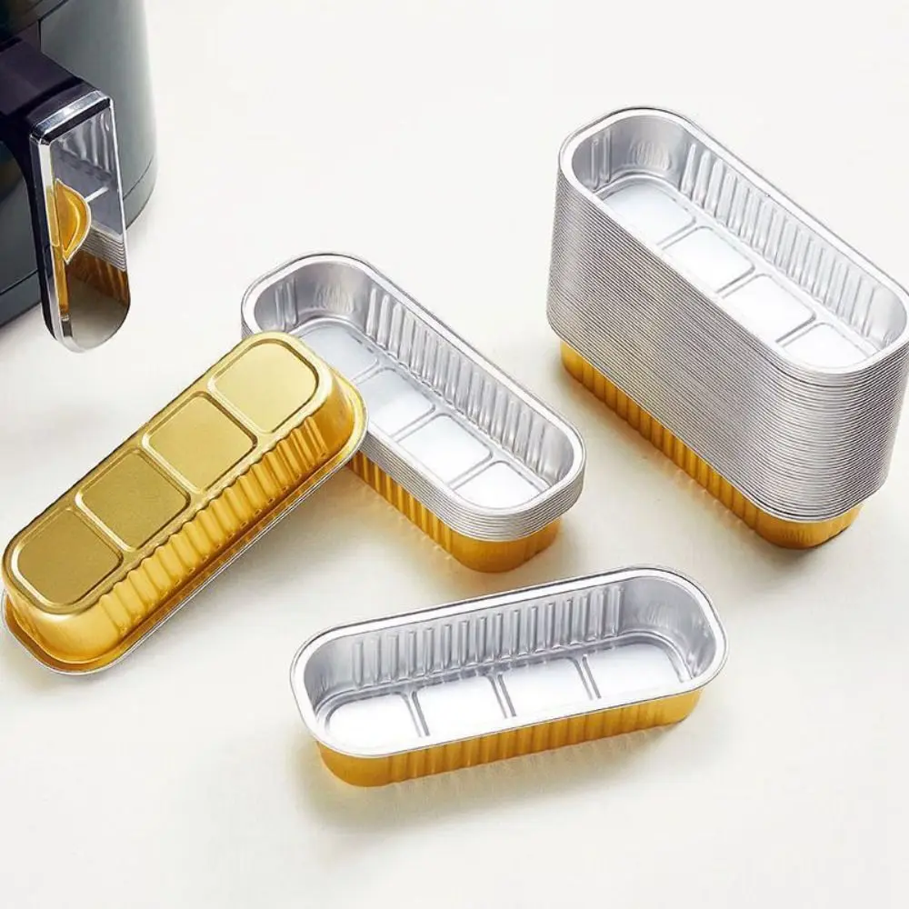 

Thickened Gold 200ML Aluminum Foil Box Cheese Durian Baking Air Fryer Box Roasted Durian Box Roasted Sweet Potato Box