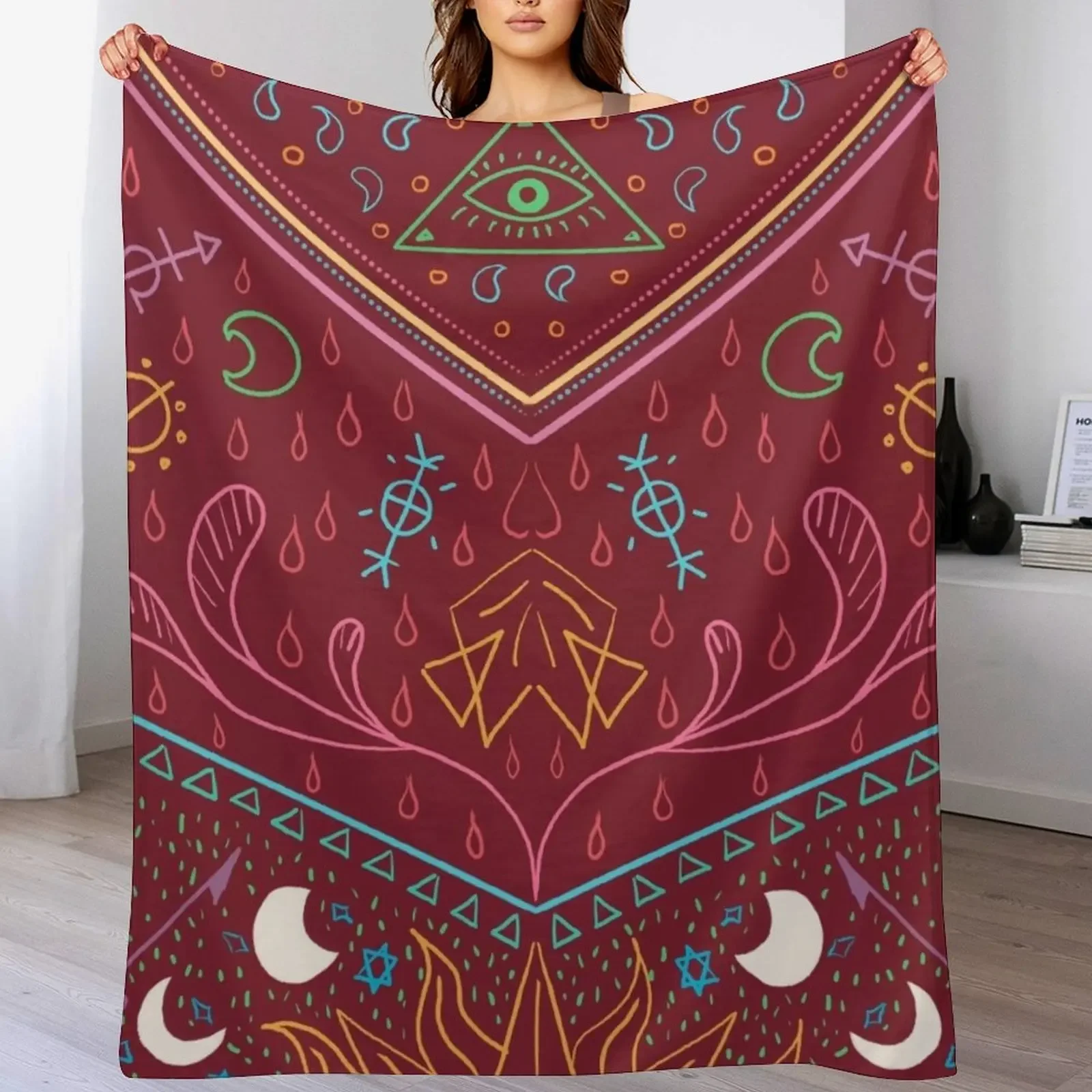 

Mollymauk Tealeaf - Long May He Reign Throw Blanket Reusable Durable Soft Blanket for All Seasons