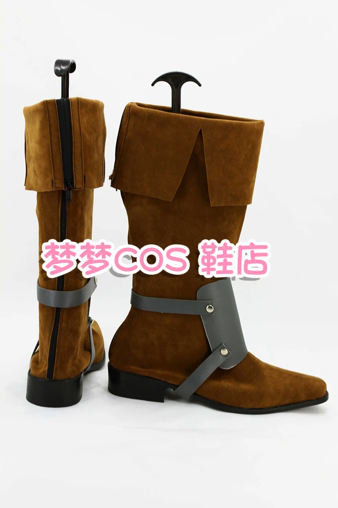 Flynn Rider-zapatos de Cosplay para hombre, botas hechas a mano de piel sintética, botas para fiesta de carnaval y Halloween