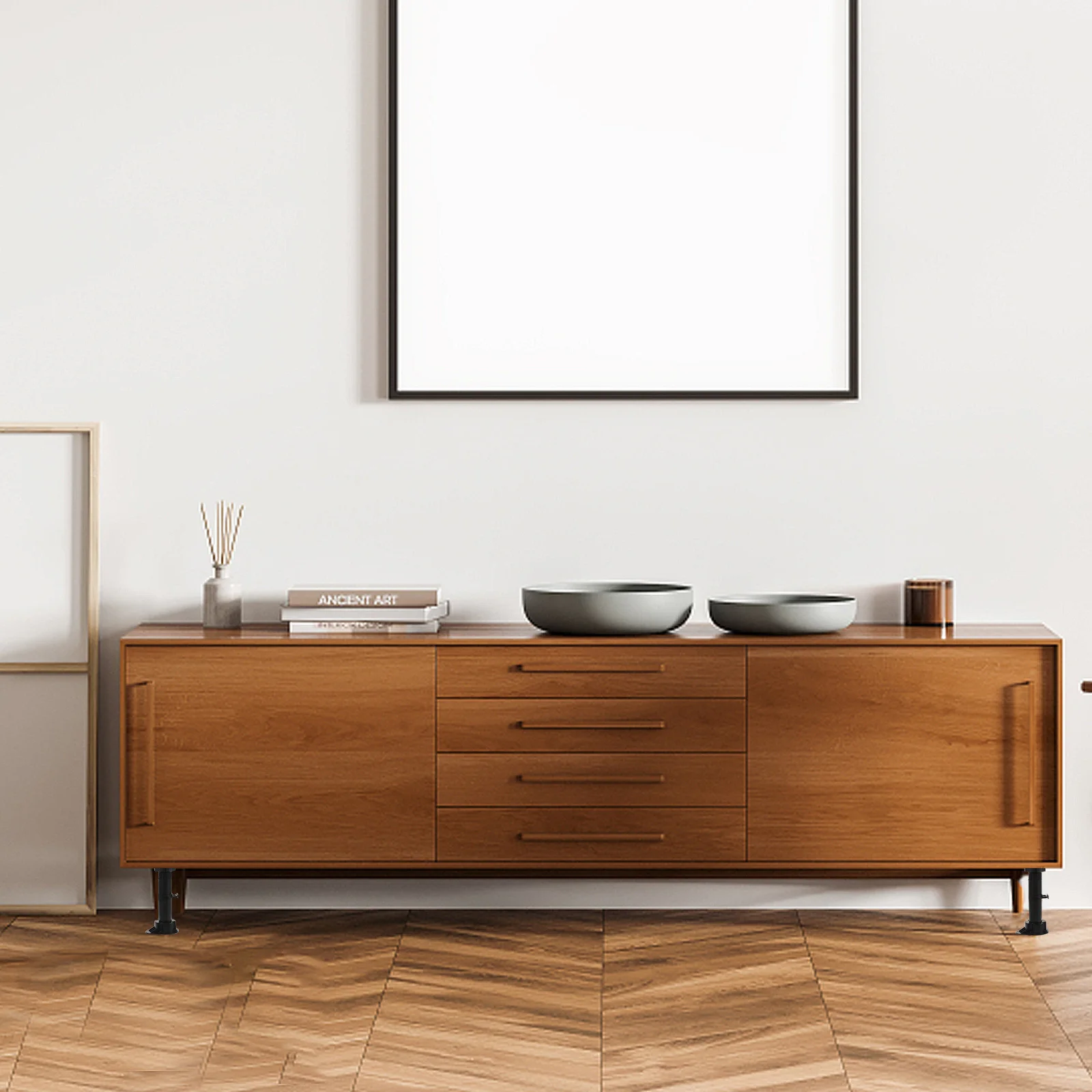 

12Pcs Cabinet Leveler Legs Adjustable 70x10mm Heavy Duty Furniture Leveling Feet for Kitchen Cabinets Sofa Chairs