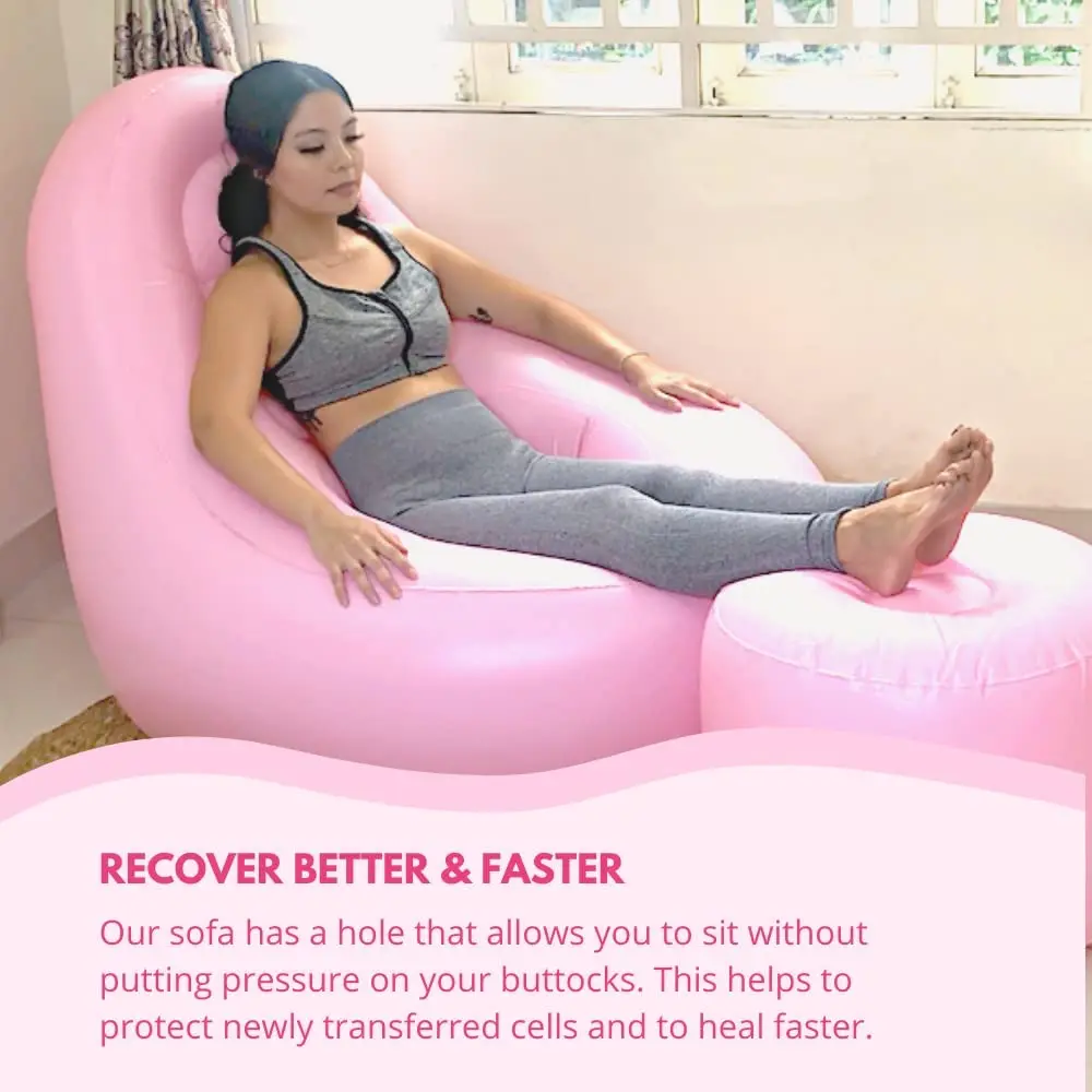 BBL-Sofá inflável com furo, Lounge Bean Bag, otomano para cirurgia, relaxamento na gravidez, Brazilian Butt Lift, recuperação