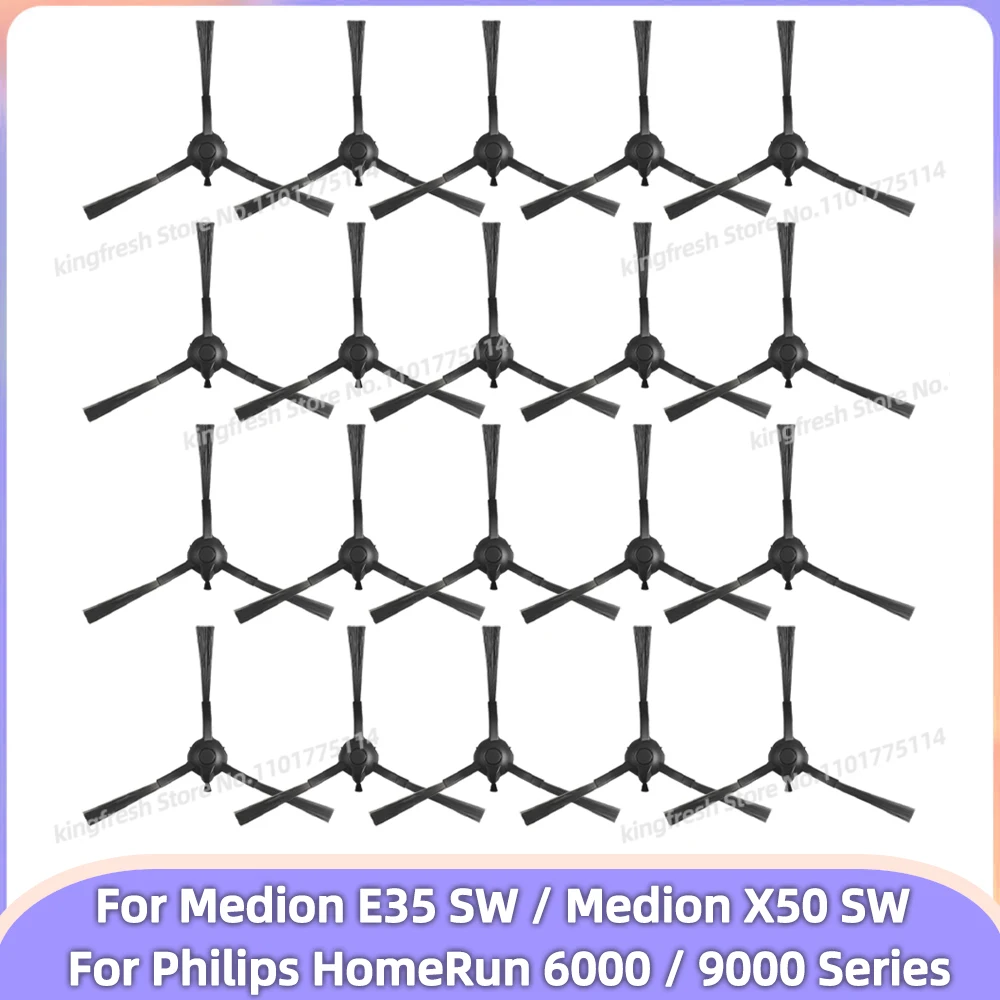 Compatible con (Medion E35 SW / Medion X50 SW, Philips HomeRun 6000 / 9000 Series XU9100/10, XU6500/82) Piezas: Cepillo lateral, Piezas de repuesto