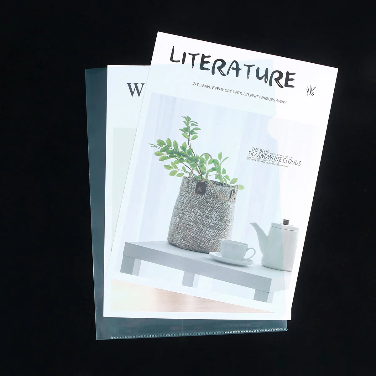 30 Pcs Document Folder Transparent File Set Binder Folders for Papers Documents