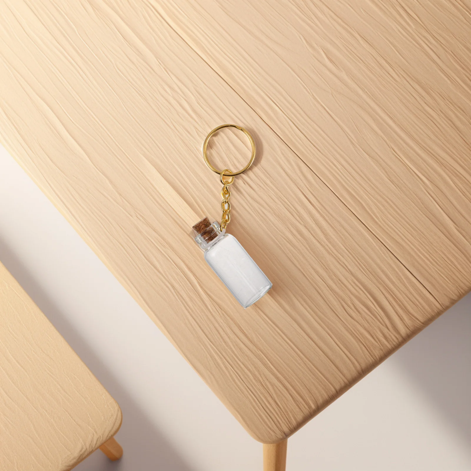 

5Pcs Clear Mini Glass Bottles Cork Stoppers DIY Crafts Wedding Favors Home Decor Small Vials Metal Keychain Gift Idea