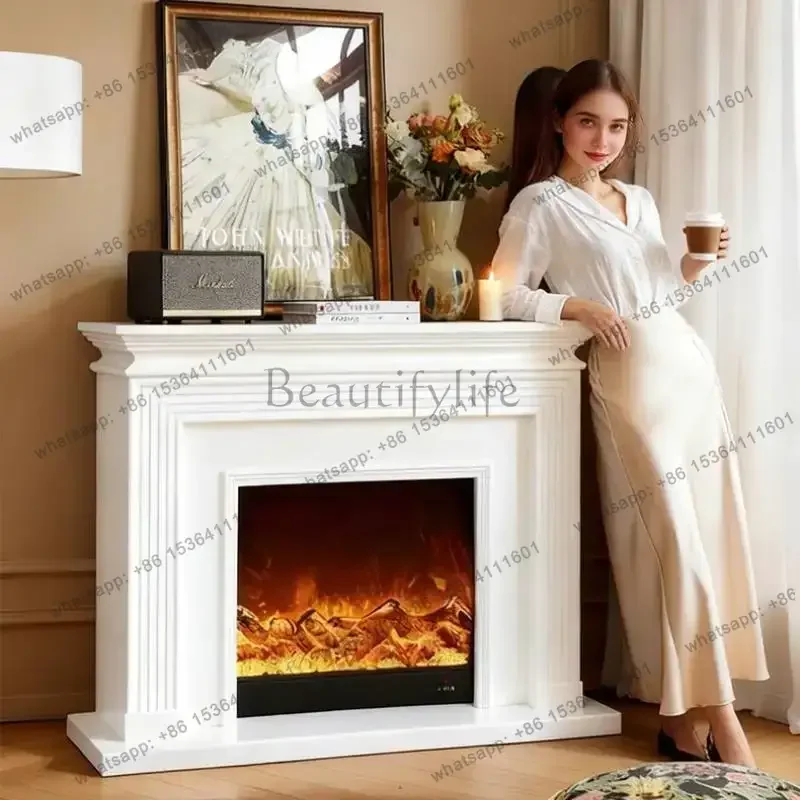 LSWhite Small Living Room Fireplace Classic High Nordic Decoration Living Room Cabinets Corner Arched Mueble Salon Furniture