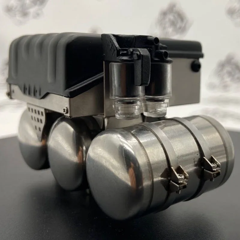 1:14th مقياس معدني محاكاة صندوق البطارية خزان الغاز ل Tamiya مركبة يتم التحكم بها عن بُعد سكانيا 770S R620 فولفو بنز أروكس مان TGX سيارة #2