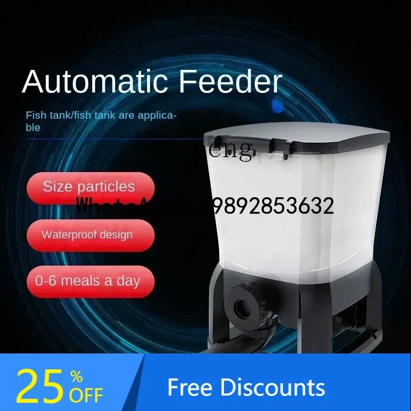A1 automatic feeder fish pond timing solar outdoor