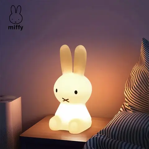 Nattlampa Europeisk Kreativ Barn Söt Kawaii Sovrum Sänglampa Vardagsrum Golv Atmosfärslampa Leksak Present 10 best sales Miffy Nattlampa - №4