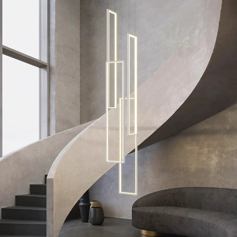 Modern home decor led lights pendant light lamps forstaircase Chandeliers for living room hanging light indoor lighting