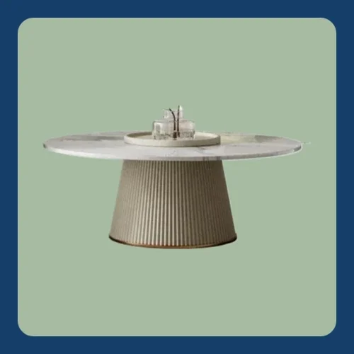 Home Art round Stone Plate Modern Simple Size Tea Table Combination