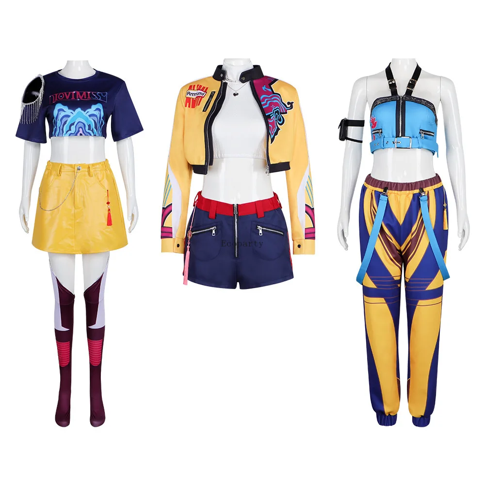 

2025 Rumi Zoey Mira Cosplay Costume Kpop Demon Hunters Cosplay【XS-3XL】DokiDoki-N Huntrix Rumi Cosplay Wig Women Idol Costume